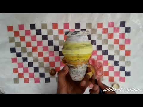 how to make paper vase, how to colour vase,diy vase,how to make news paper vase