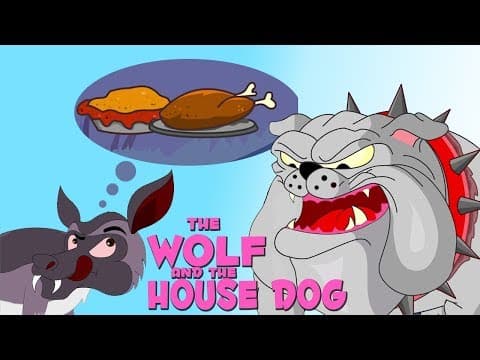 English Stories For Kids | The Wolf And The House Dog | Short Stories For Children
