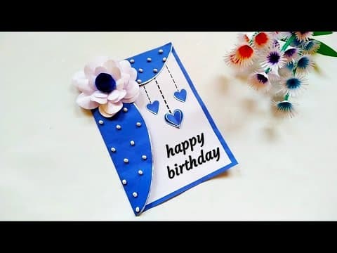 Handmade birthday card - birthday card making ideas