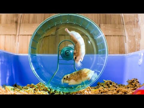 Racing Russian hamsters vs a hamster wheel