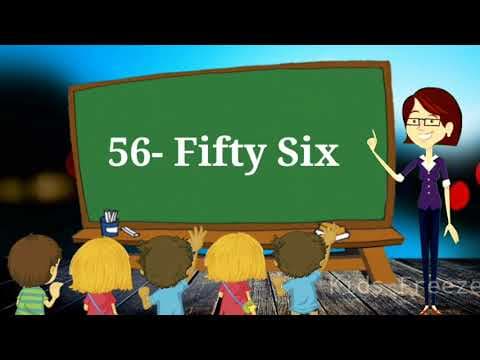 50 to 100 numbers with spelling - 50 to 100 number names - 50 to 100 counting