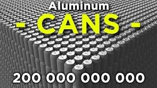 How many CANS are consumed per year? | 3D animation