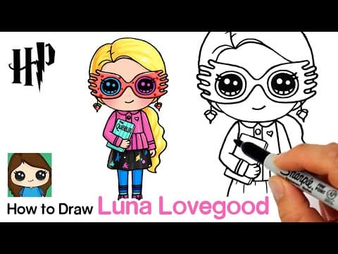 How to draw luna lovegood - harry potter