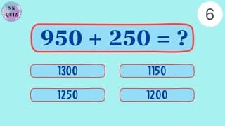Addition Quiz | Maths Addition Two Digit and Three Digit