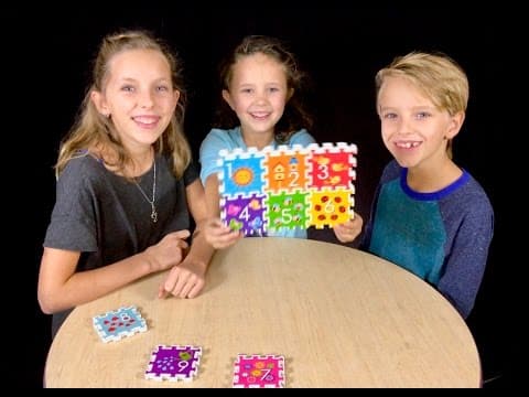 Learn English Numbers Colorful Puzzle