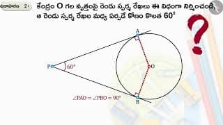 వృత్తానికి స్పర్శరేఖను నిర్మించుట|Part 2/2|Construction of Tangents to a Circle