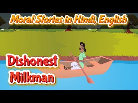 Dishonest Milkman Story in Hindi and English | Bedtime Moral Stories in Hindi | Pebbles Hindi