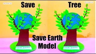Save Earth Day Model Making using cardboard | DIY | Save Trees Model | Science Project
