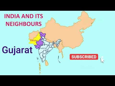 India and its neighbouring countries | India and its neighbours | Latest map of Indian borders 2021