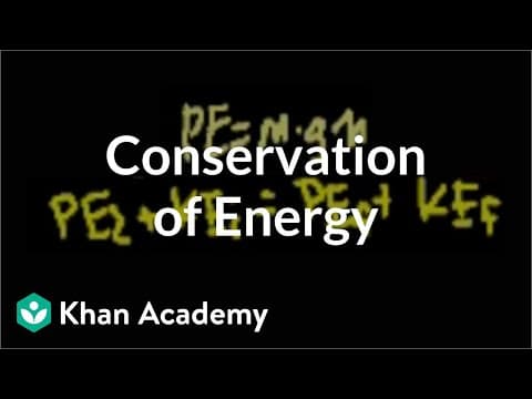 Conservation of energy Work