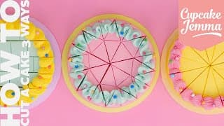 Wedge|Slab|Geometric|Three ways to cut a round cake