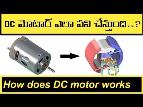 How does a DC motor works | in Telugu Explanation on working