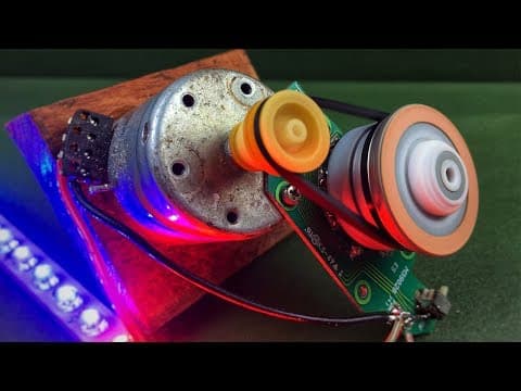 New Electric Free Energy Generator Using DC Motors (Dynamo) With Light Bulb At Home