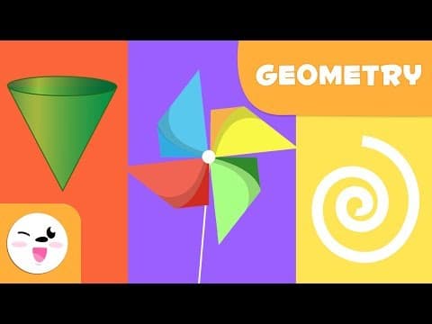 Geometric lines, geometric shapes and plane shapes - Geometry for kids