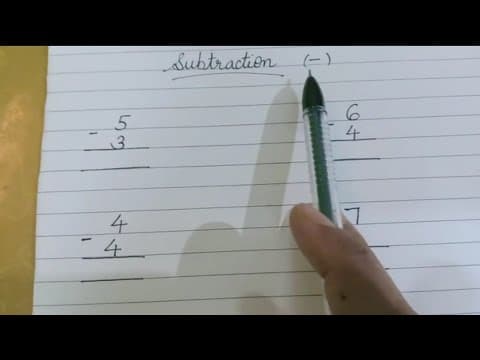 Subtraction of one digit number | using fingers and mind calculations