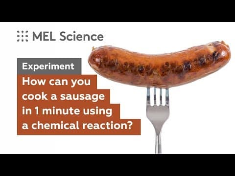 Experiment Cooking a hot dog in aluminum foil and iron wool