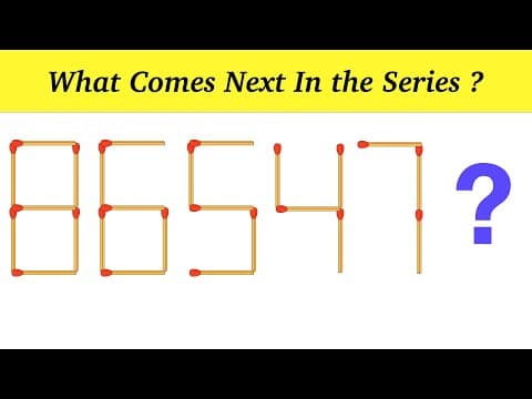 What comes next in the series ? - matchstick puzzles