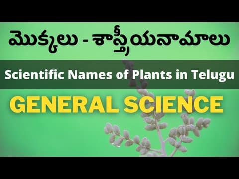 మొక్కలు - శాస్త్రీయనామాలు || Plants and their Scientific Names in Telugu