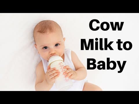 Is cow milk safe for babies ? feeding cow milk to babies