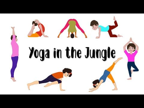 Easy Yoga Poses for Strength and Flexibility | Fun Facts about Jungle Animals | Yoga Guppy