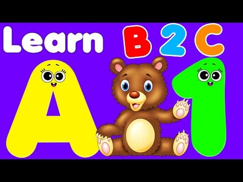 Alphabets and numbers - learn abc for preschool - kids learning videos