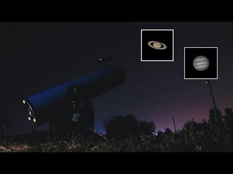 Jupiter and Saturn through my 10 inch Telescope