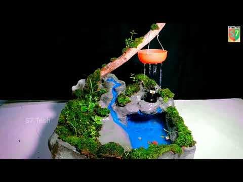 Beautiful tree waterfall making in telugu
