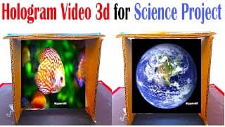 How to make 3d Hologram Box Screen | 3d Hologram Transparent Projector - diy - simple