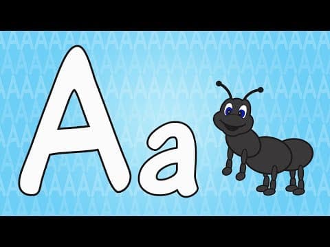 Letter a song for kids - words that start with a - animals that start with a