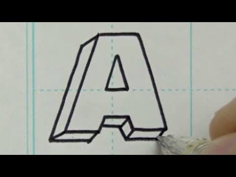 How to draw A to Z with 3D letters