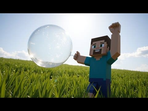 Bubbles Song | Minecraft style | Nursery Rhymes