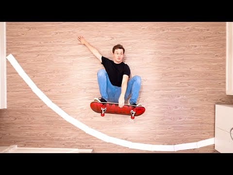 Skateboard stop-motion, an animation from above