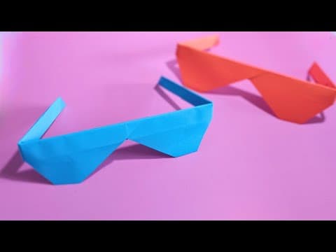 How to make Origami Sunglasses Easy