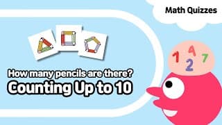 Counting up to Ten | Count pencils in shape | Kindergarten And Preschool Math Quiz