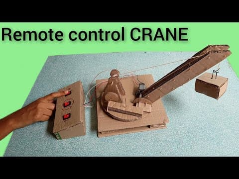 How To Make A Remote Control Crane From Cardboard || Homemade Electric Crane || Easy Working Models