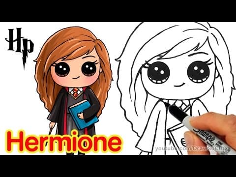How to draw hermione easy - harry potter