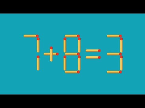 Matchstick Puzzle | Move only 1 match to fix the equation
