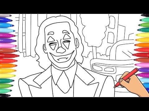 The joker coloring pages - drawing and coloring joker batman villain for kids
