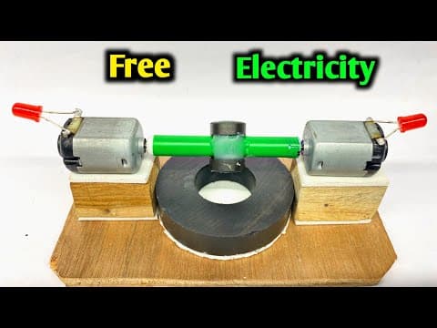 How to make free electricity generator using mini dc motor | Free energy generator with two dc motor