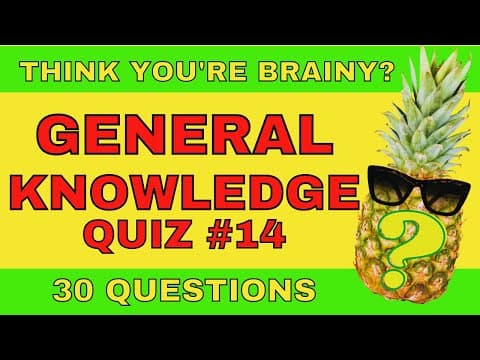General Knowledge Quiz 14: Trivia Fun: Multiple Choice: Pub Quiz Challenge
