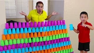 Lyndon Pretend Play Building GIANT Cup Pyramid Wall