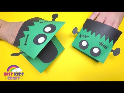 How to Make a Paper Frankenstein Hand Puppet