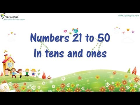 Numbers 21 to 50 with tens and Ones l tens and ones for bigger number