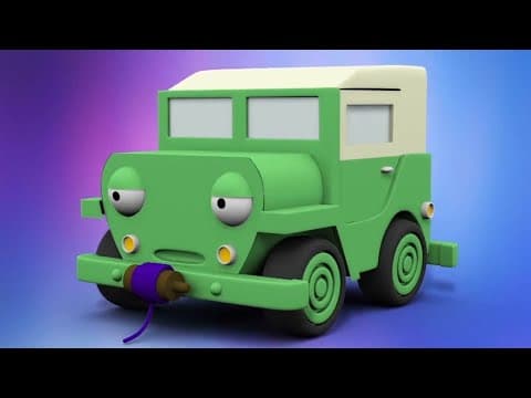 Jeep Formation, Animated Car And Truck Cartoon Video For Children