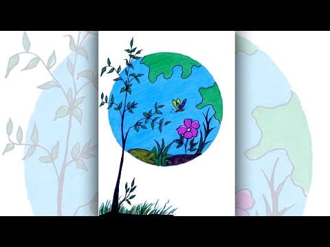 Save Nature Save Earth Drawing, Drawing of Nature