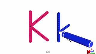 Writing letter K|Writing Alphabet K|Writing Upper Case and Lower case K