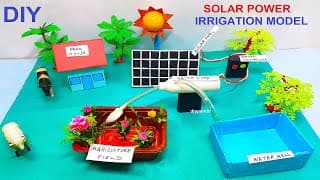 solar power irrigation system project for school science exhibition | solar irrigation