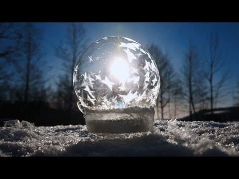 Ice Crystallization of Soap Bubbles on Levitating Magnet - 4K | Magnet Tricks - YouTube