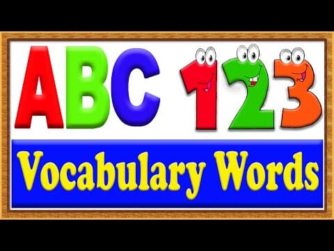 Preschool learning videos - toddlers learning videos - kids learning videos - kids vocabulary words
