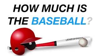 Baseball Bat Ball Math Problem
